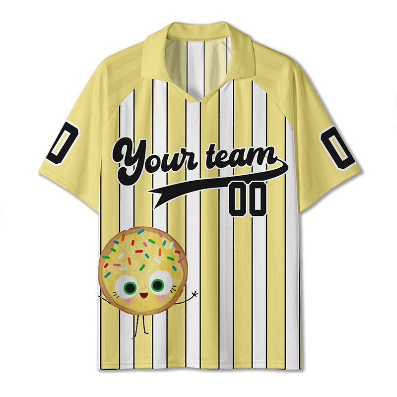 Personalized Cartoon Cookie Teacher Collar Jersey