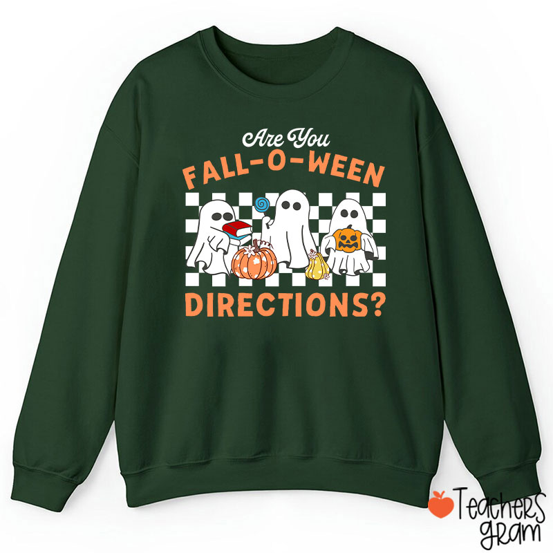 Fall-O-Ween Directions Teacher Sweatshirt