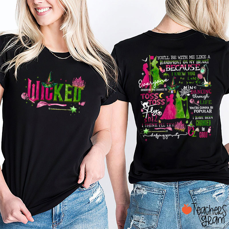 Vintage Wicked Movie Teacher Two Sided T-Shirt