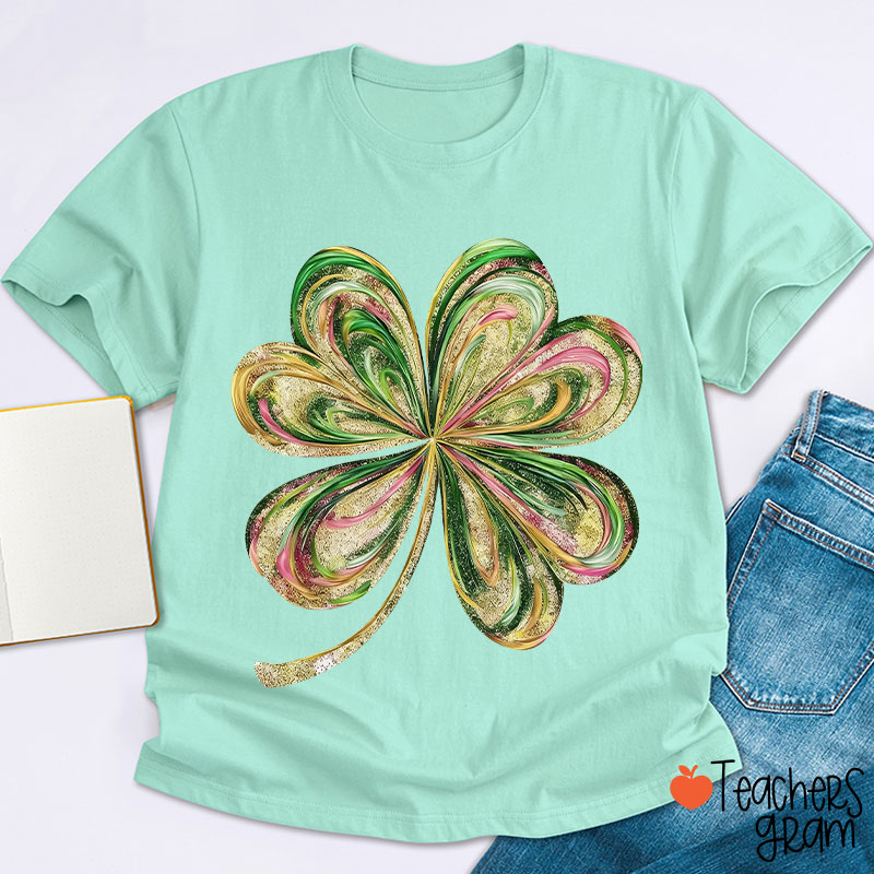 Retro Shamrock Teacher T-Shirt