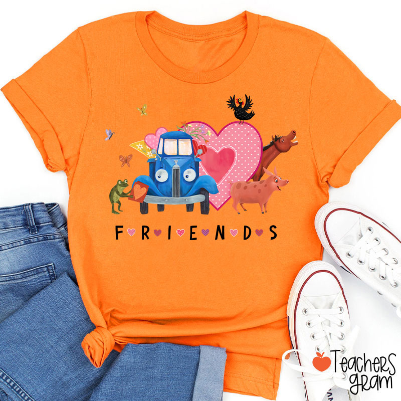 Friends Happy Valentine's Day Teacher T-Shirt