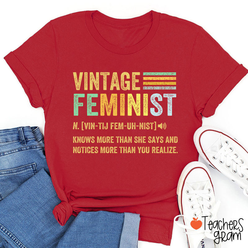 Vintage Feminist Teacher T-Shirt