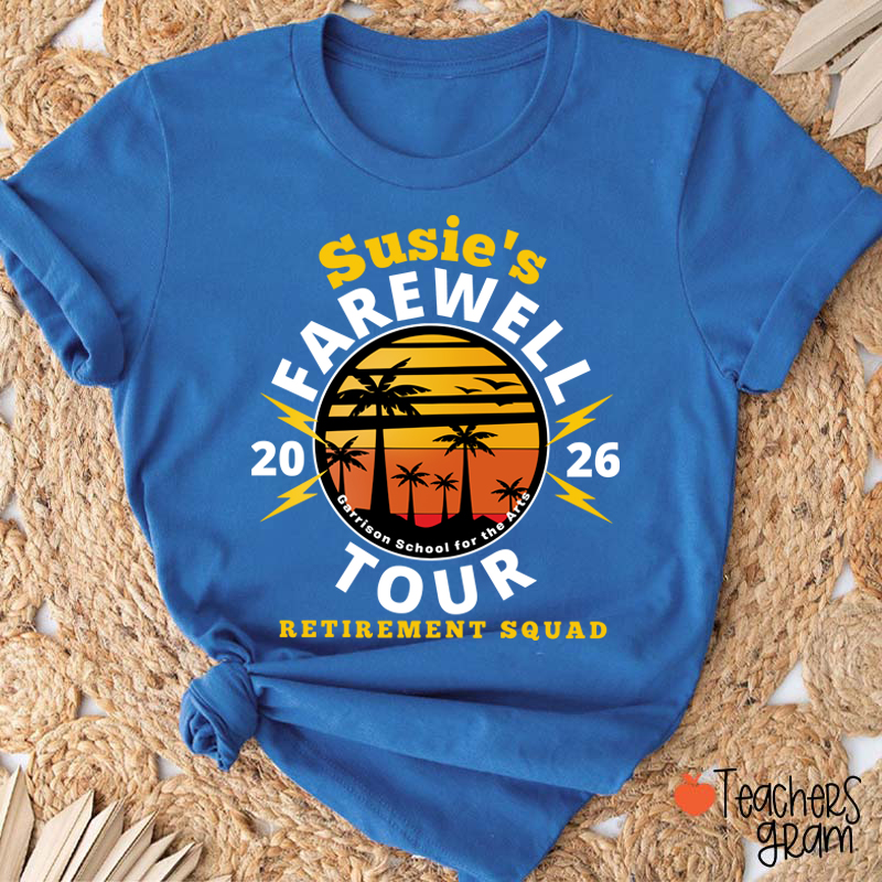 Personalized Teacher's Farewell Tour Retirement Squad Teacher T-Shirt