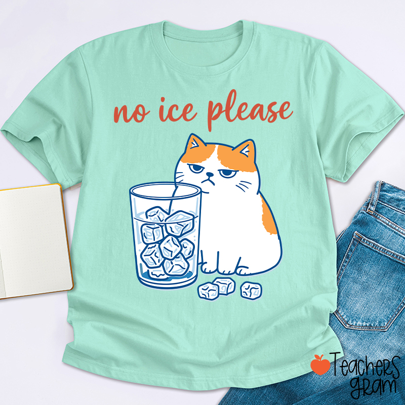 No ICE Please Cute Cat Teacher T-Shirt