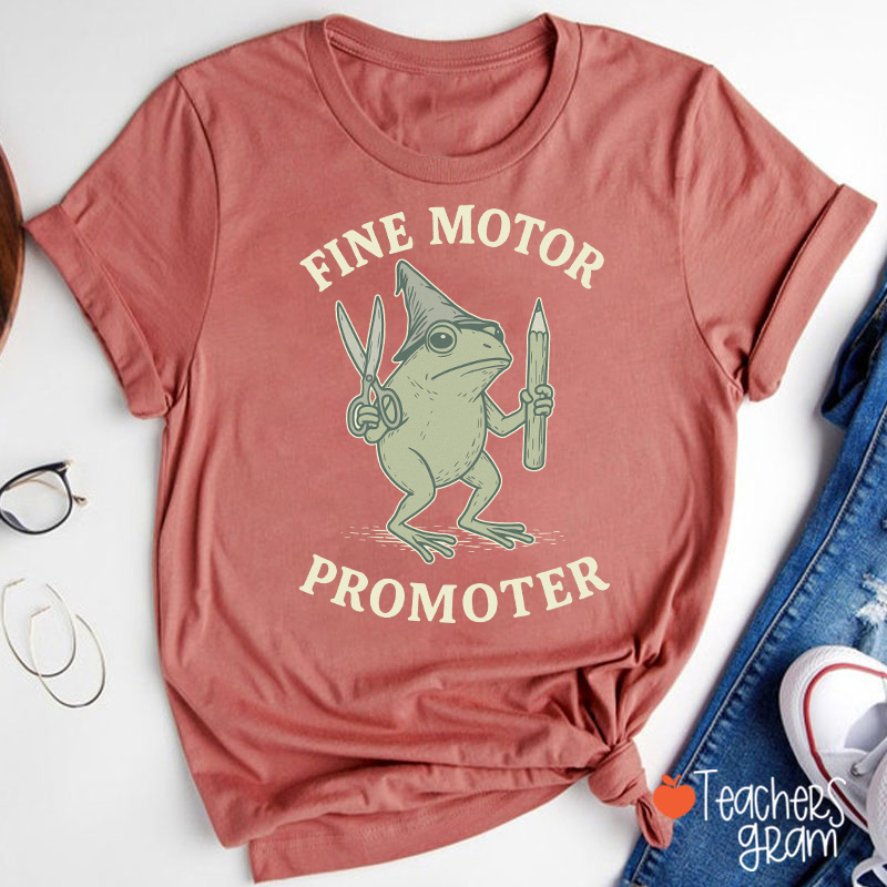 Fine Motor Promoter Wizard Frog OT Teacher T-Shirt