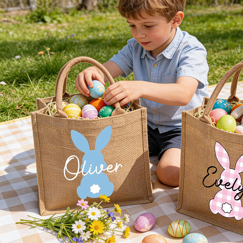 Personalized Easter Bunny Tote Bag