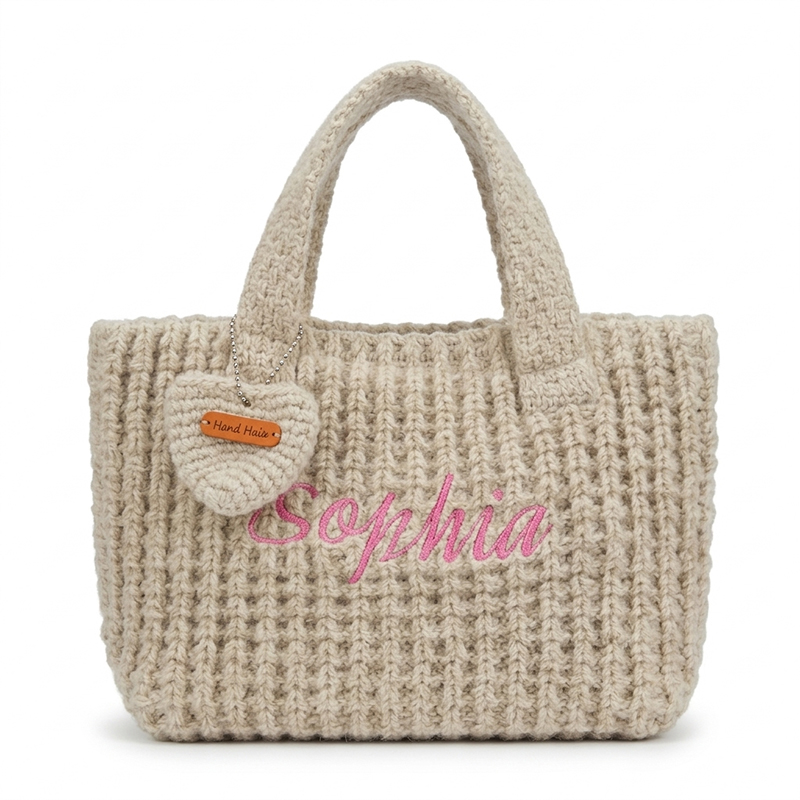 Personalized Name Woven Handbag