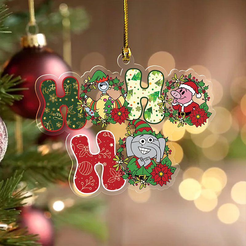 Ho Ho Ho Friends Teacher Ceramic Christmas Ornament