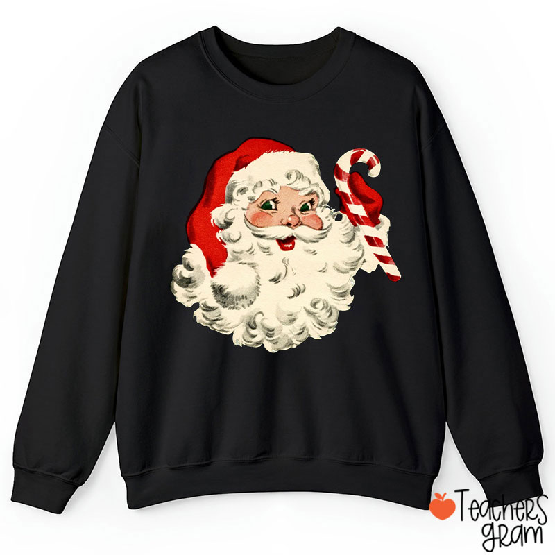 Retro Style Santa Claus Teacher Sweatshirt