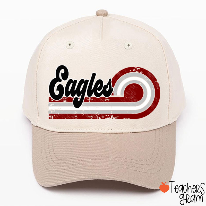 Personalized Retro Mascot School Spirit Teacher Baseball Cap