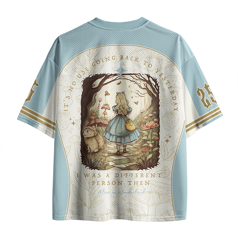 It's No Use Going Back To Yesterday I Was A Different Person Then Teacher Mesh Jersey