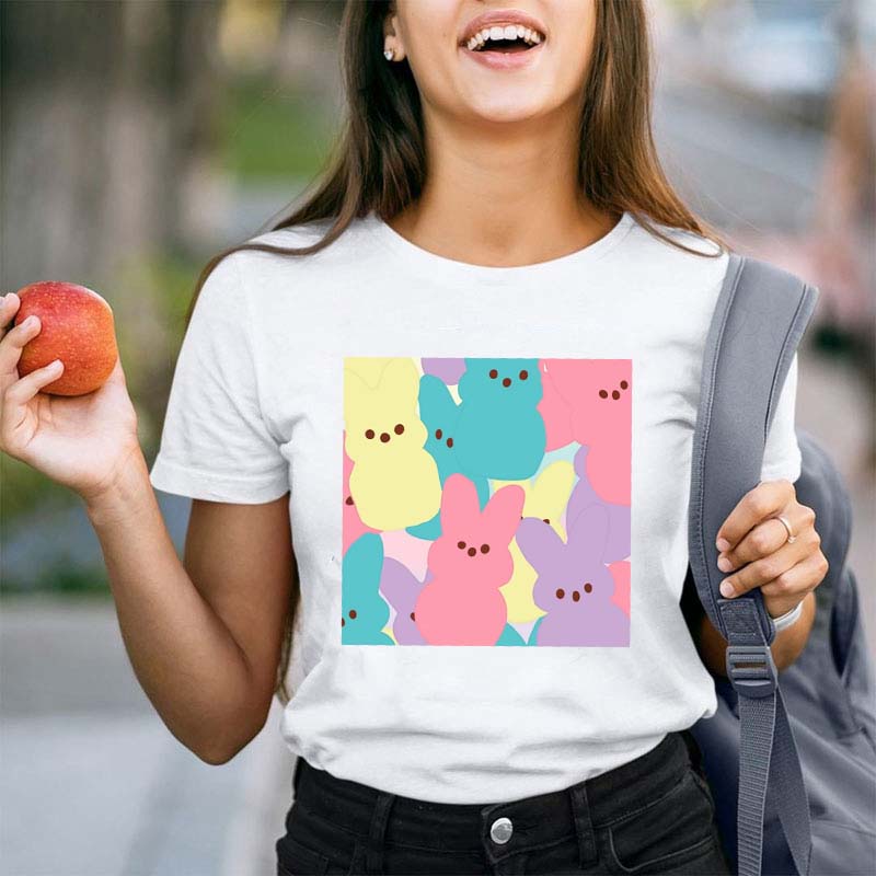 Cute Easter Bunnies Teacher T-Shirt