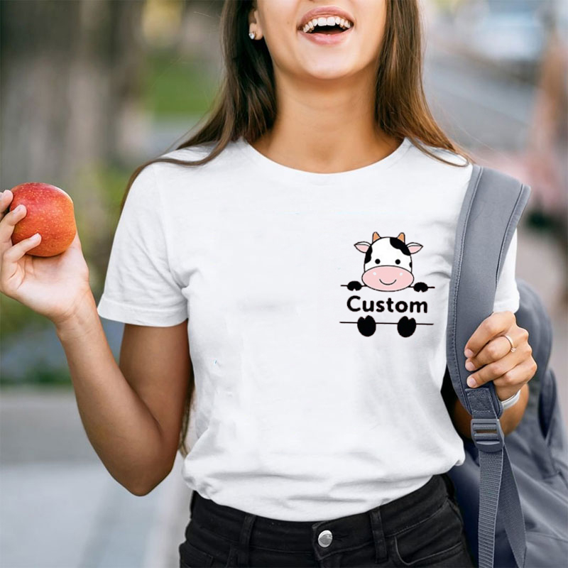 Personalized Cute Cow Teacher T-Shirt