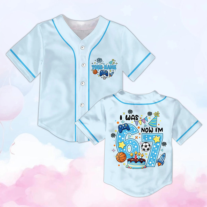 Personalized I Was 6 Now I'm 7 Meme Class Baseball Jersey