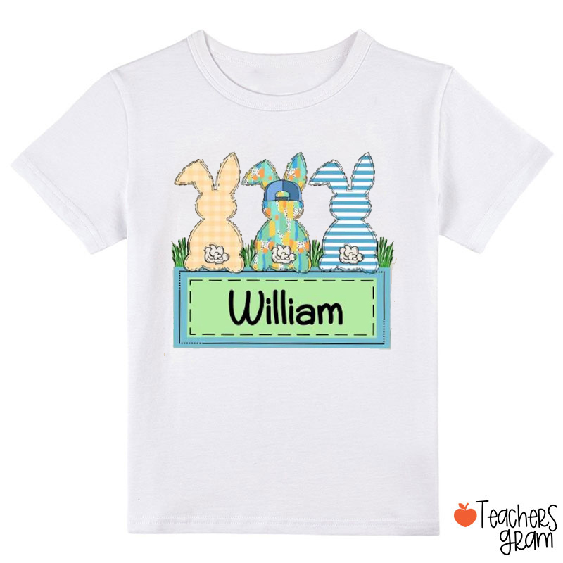 Personalized Brushstroke Easter Bunny Class T-Shirt