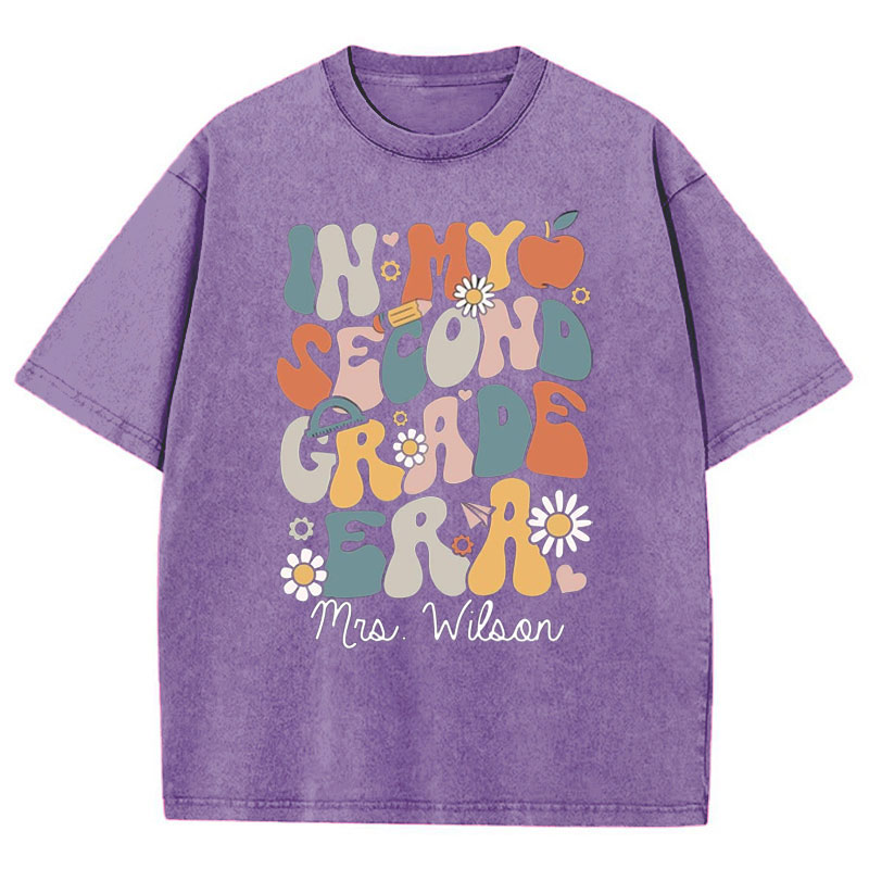 Personalized In My Grade Era Teacher Washed T-Shirt