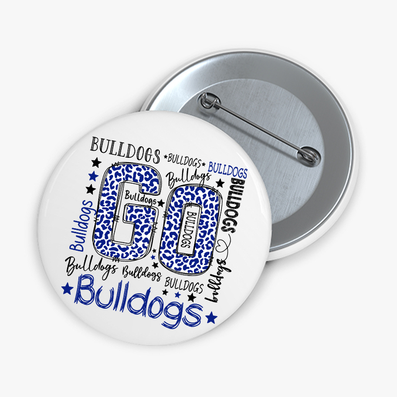 Personalized Shirt Go School Mascot Love School Teacher Pinback Button