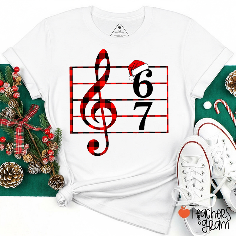 Funny Six Seven Music Note Teacher T-Shirt