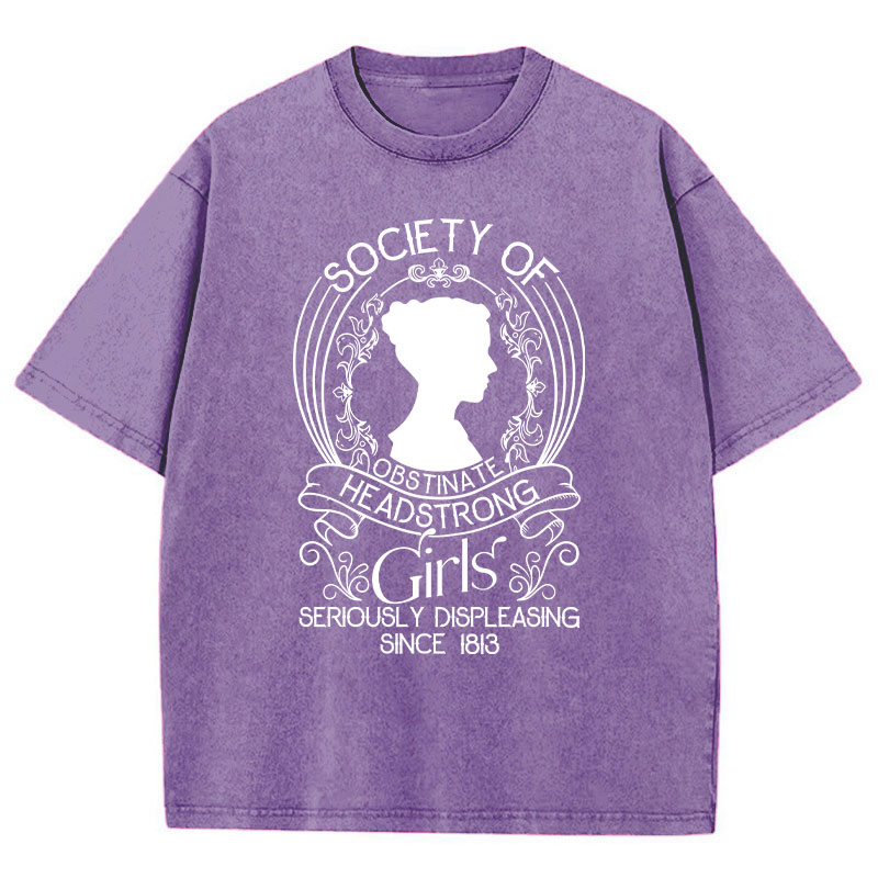 Society Of Obstinate Headstrong Girls Teacher Washed T-Shirt