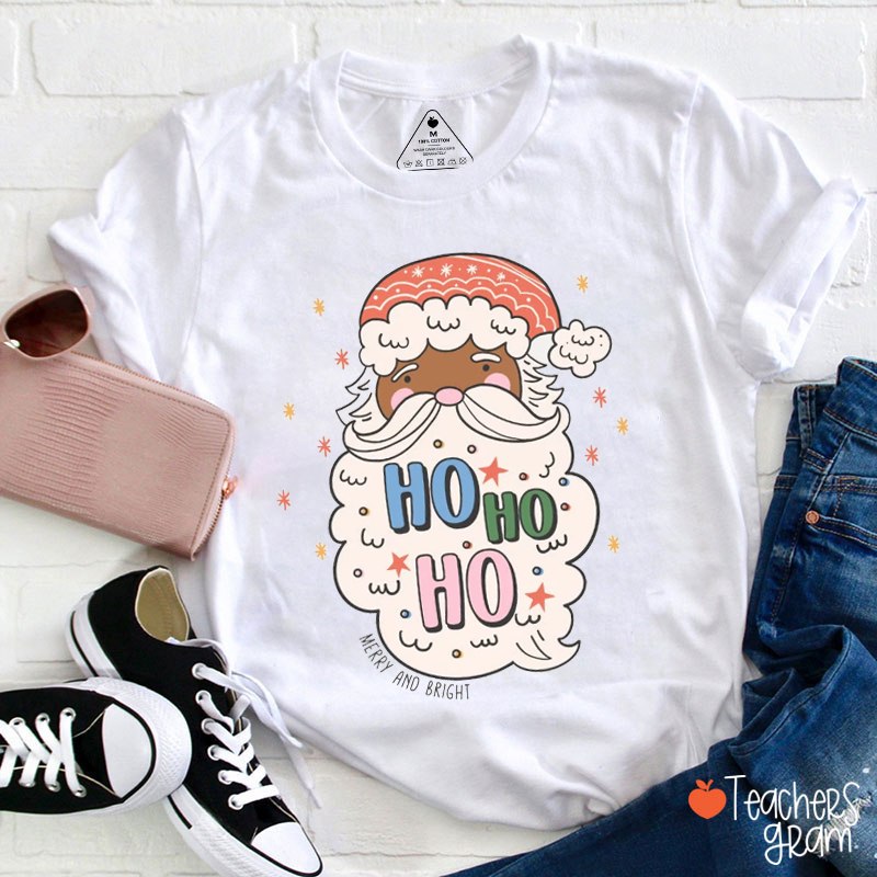 Christmas Cute Santa HoHoHo Teacher T-Shirt