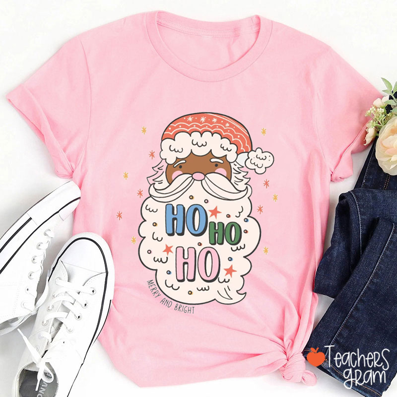 Christmas Cute Santa HoHoHo Teacher T-Shirt