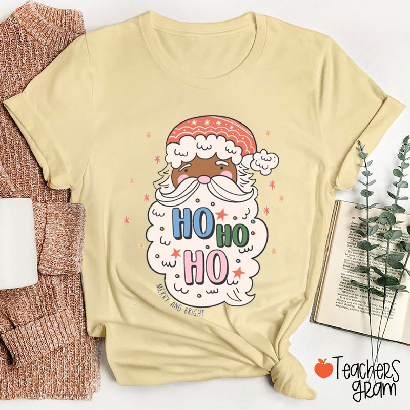 Christmas Cute Santa HoHoHo Teacher T-Shirt