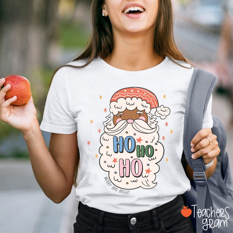 Christmas Cute Santa HoHoHo Teacher T-Shirt