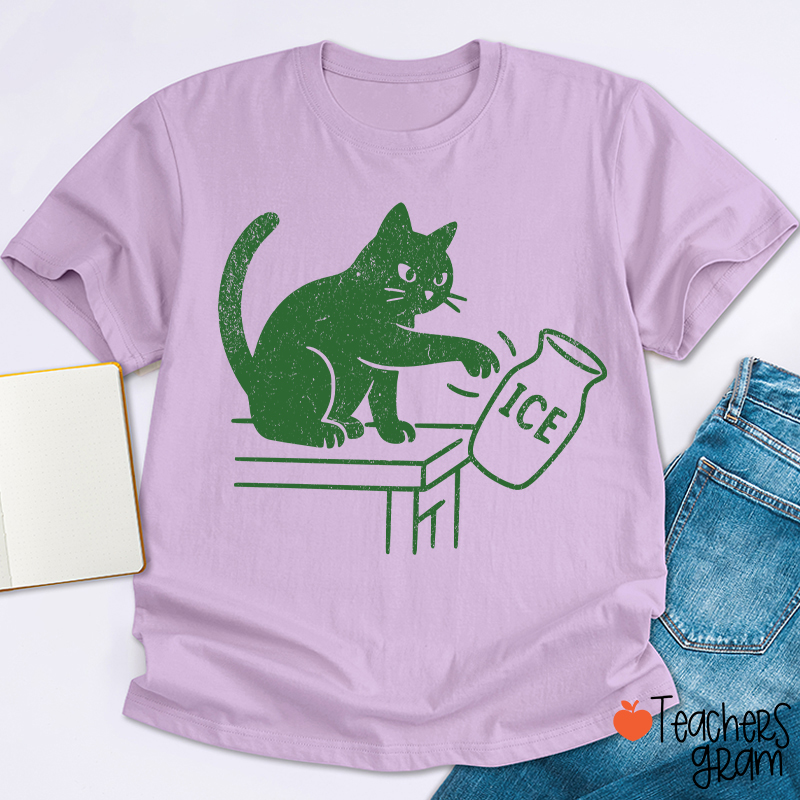 Abolish ICE Funny Cat Political Teacher T-Shirt