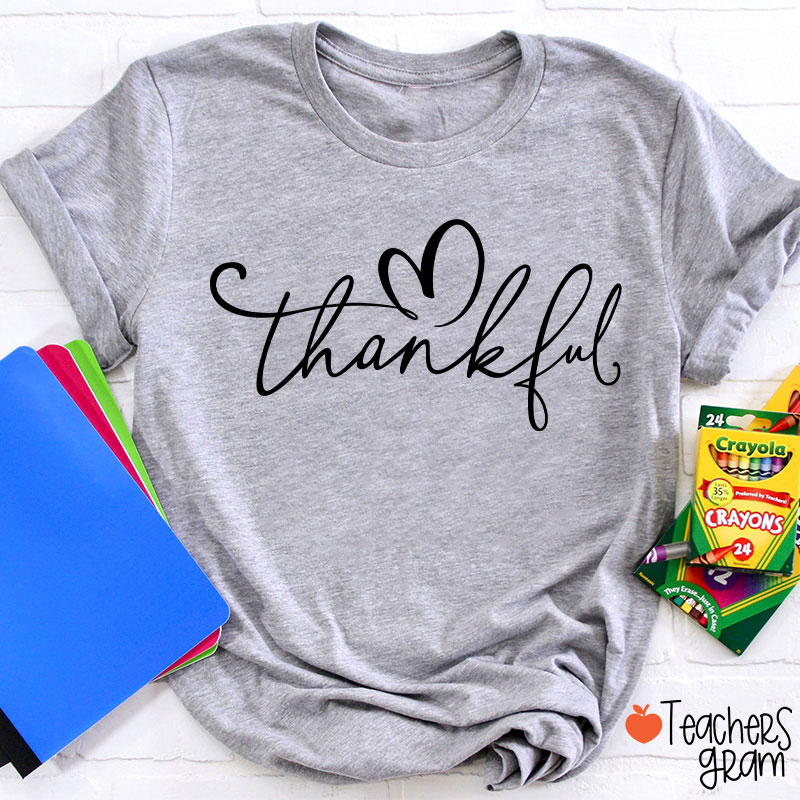 Thanksgiving Fall Thankful Teacher T-Shirt