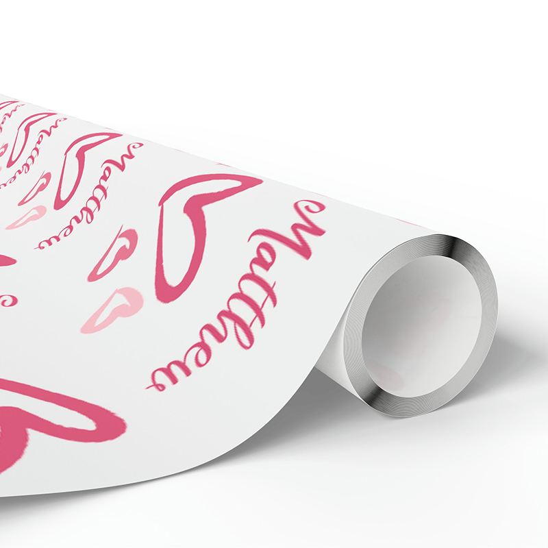 Personalized Name Heart Valentine's Day Teacher Wrapping Paper