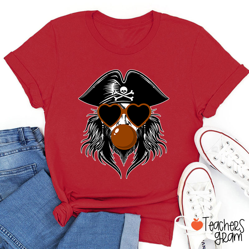 Personalized Mascot Heart Glasses Bubble Blowing Teacher T-Shirt