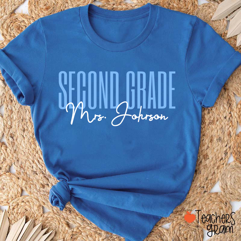 Personalized Grade And Name Back To School Teacher T-Shirt