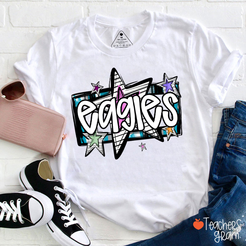 Personalized Mascot Star Metal Rock Teacher T-Shirt