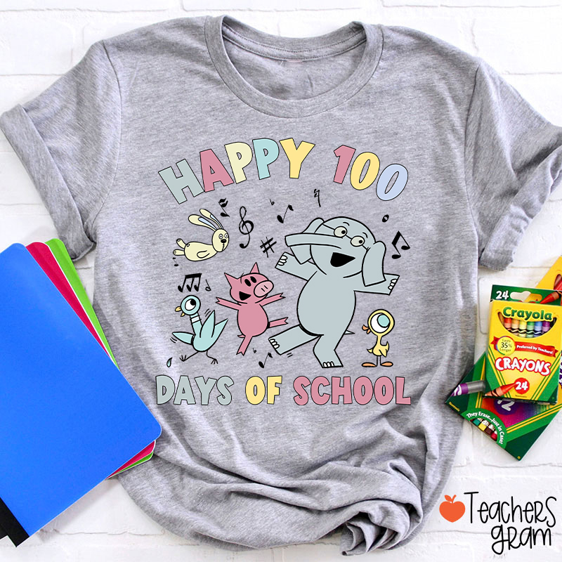 Happy 100 Days Of School Teacher T-Shirt
