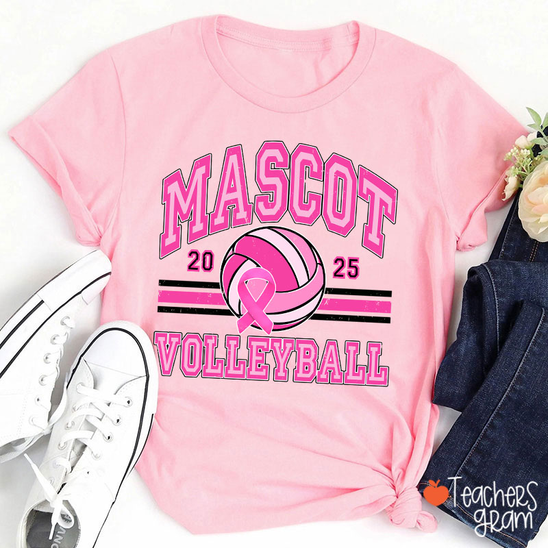 Personalized Mascot And Sport Breast Cance Teacher T-Shirt