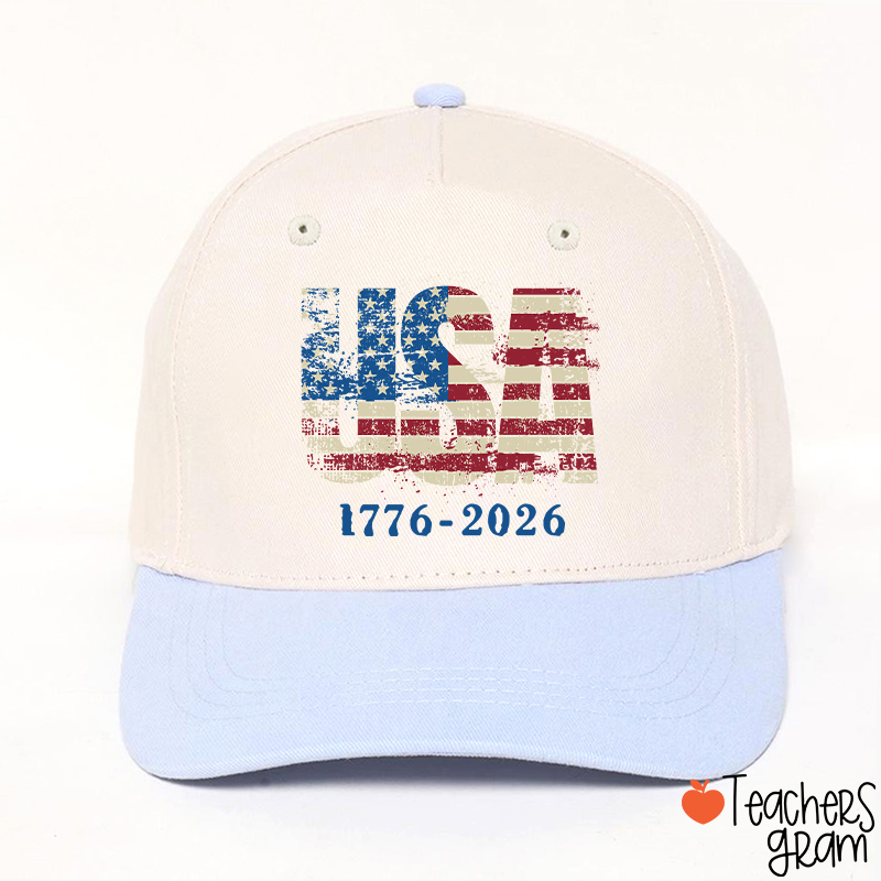 USA 1776-2026 Teacher Baseball Cap