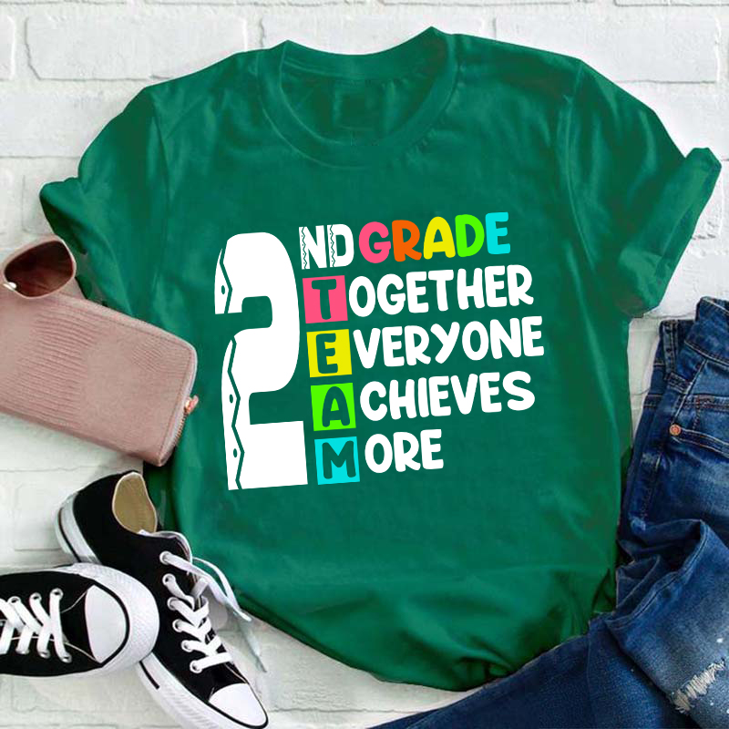 Personalized Grade Together Everyone Achieves More Teacher T-Shirt