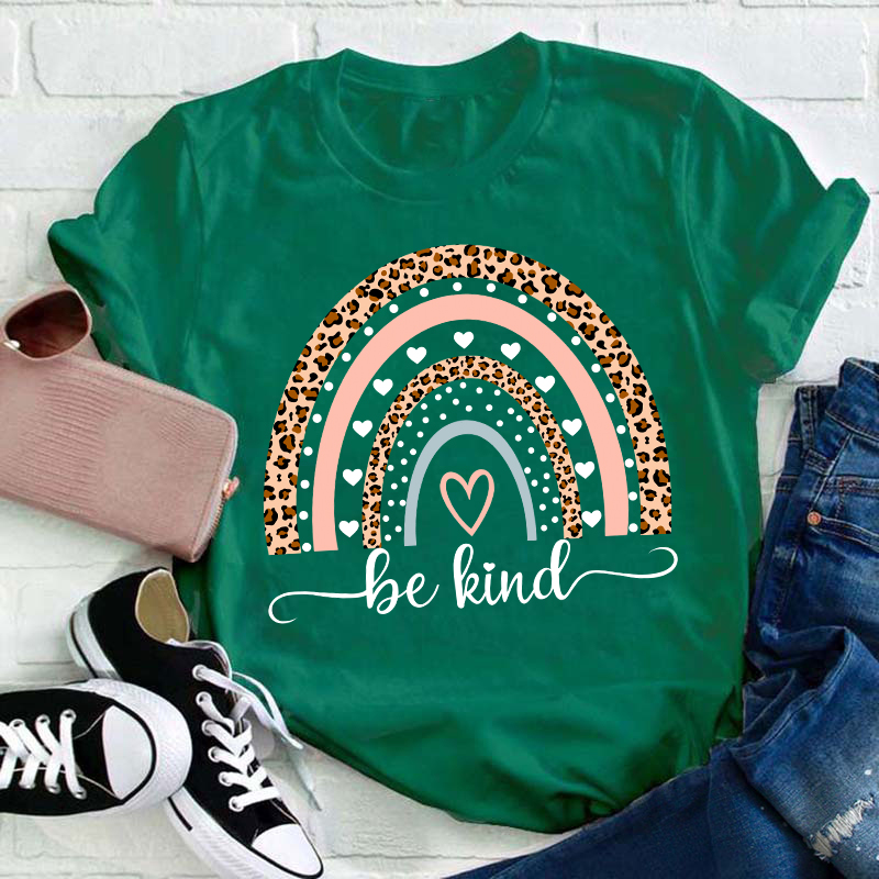 Be Kind Rainbow Teacher T-Shirt