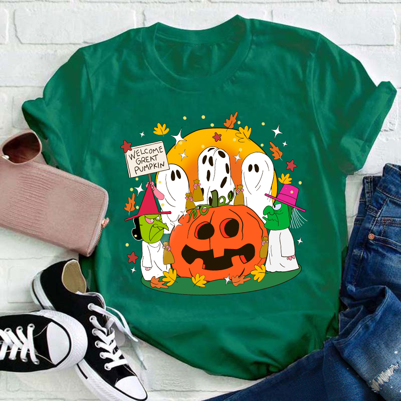 Welcome Great Pumkin Teacher T-Shirt