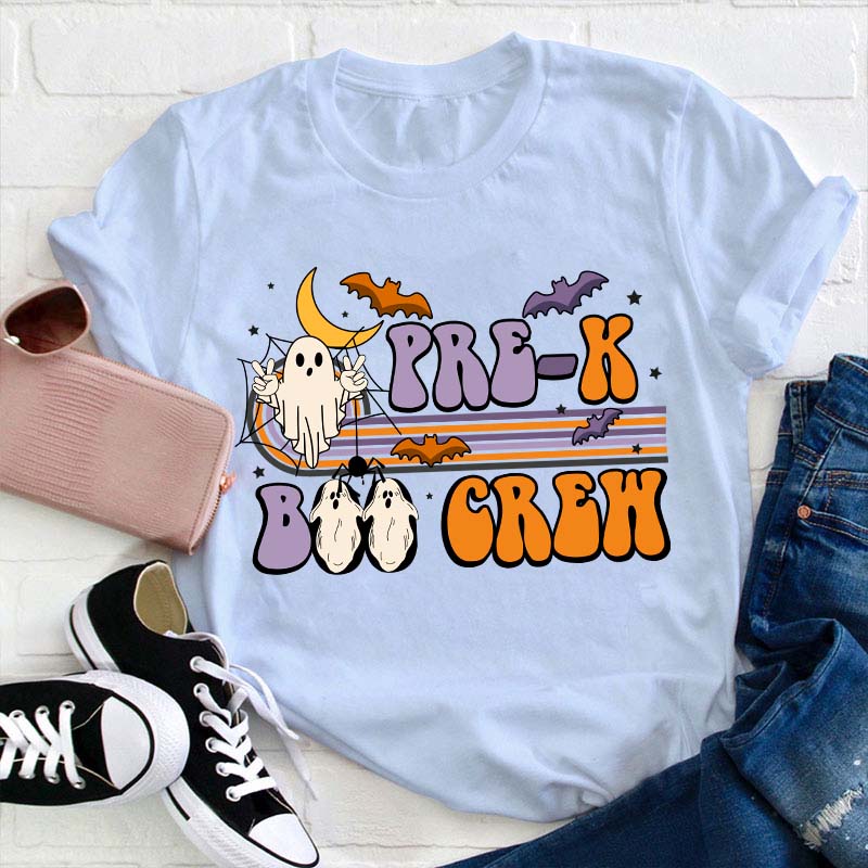Personalized Grade Boo Crew Teacher T-Shirt