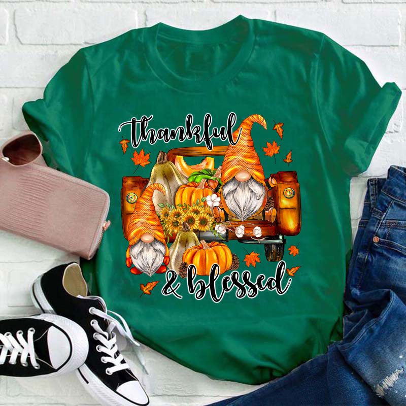 Thankful And Blessed Teacher T-Shirt