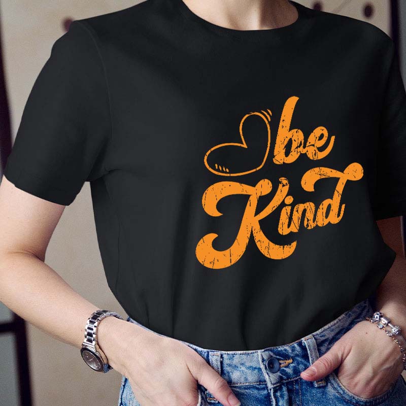 Orange Be Kind Teacher T-Shirt