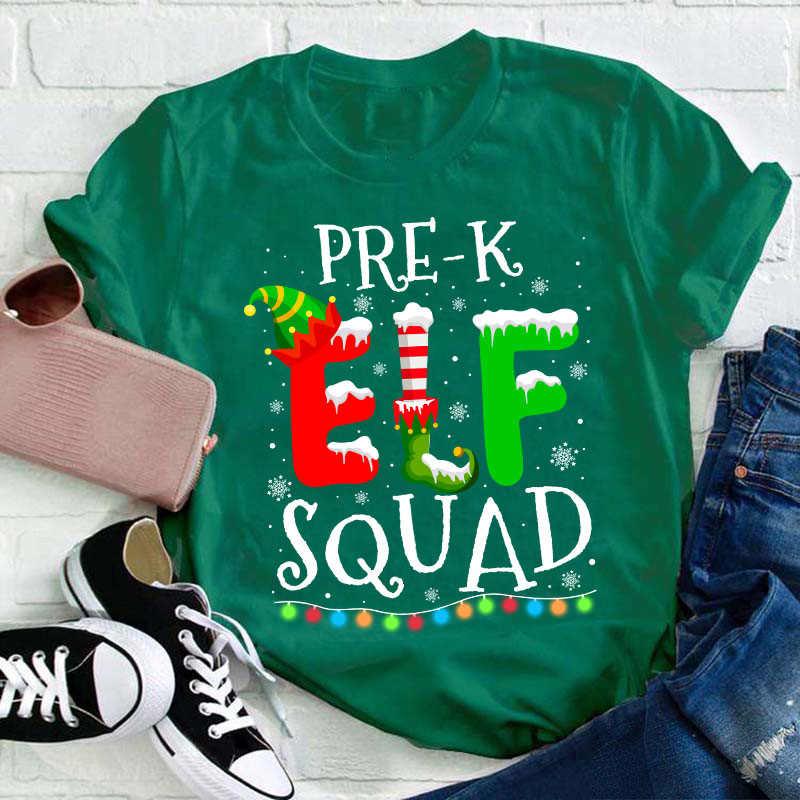 Personalized Elf Squad Teacher T-Shirt