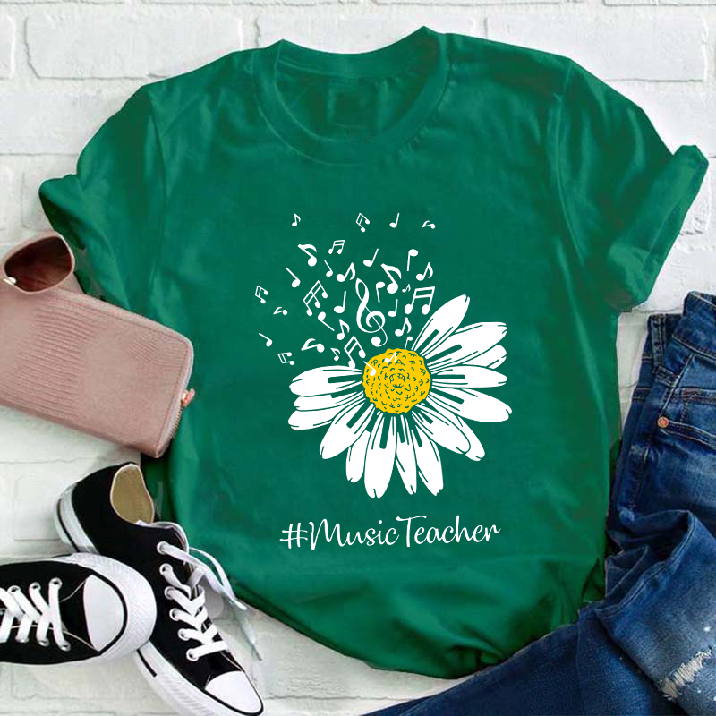 Sunflower Music Teacher T-Shirt