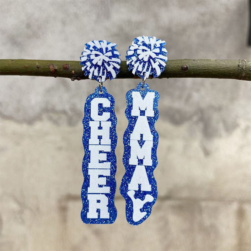 Cheer Mama Letter Mother's Day Teacher Acrylic Earrings