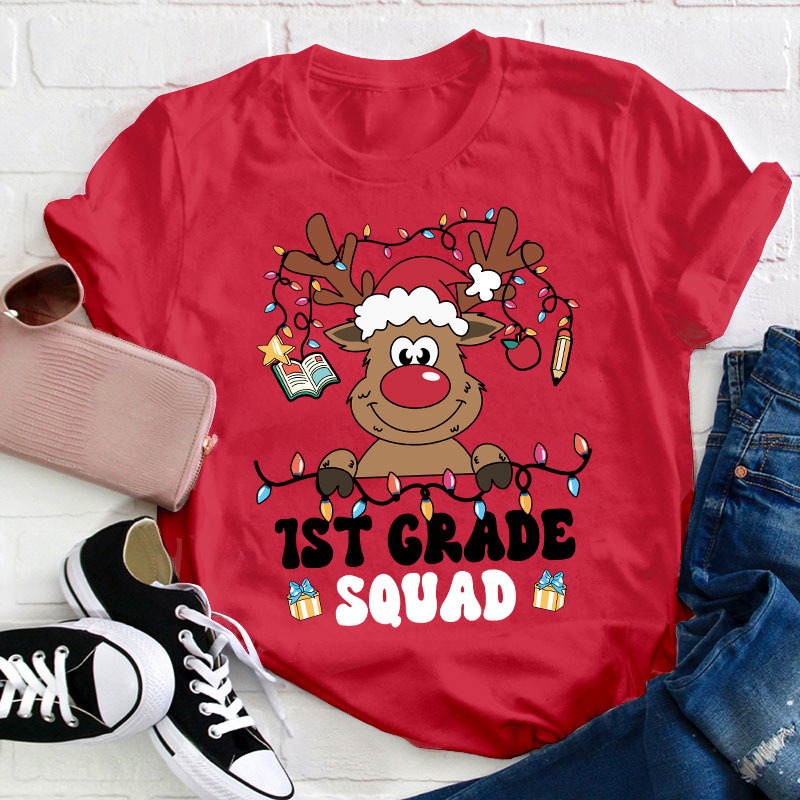 Personalized Grade Elk Squad Teacher T-Shirt