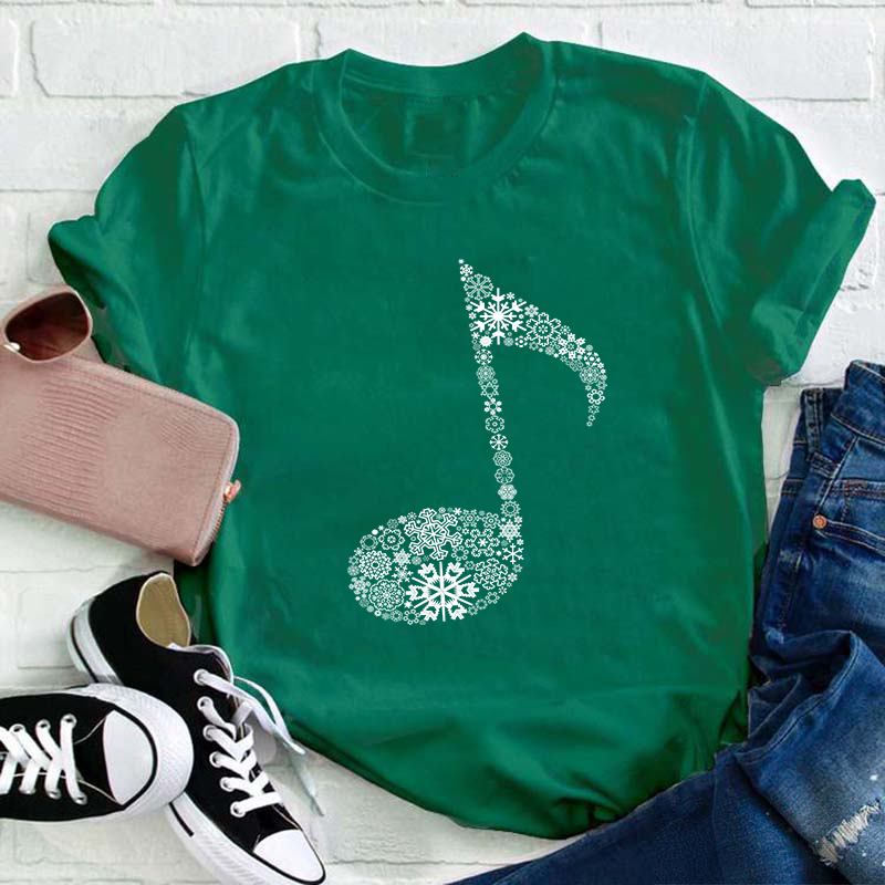 Winter Snow Note Teacher T-Shirt