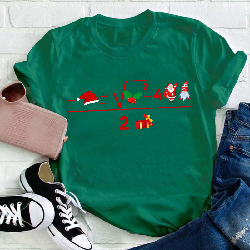 Christmas Math Formula Teacher T-Shirt