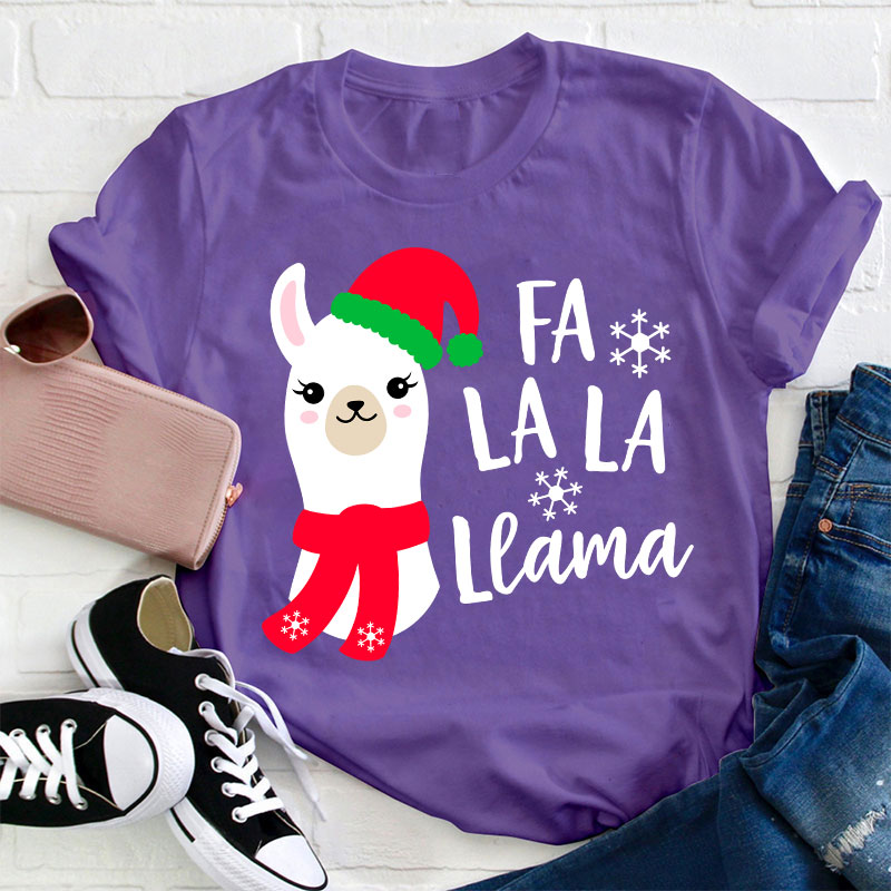 Fa La La Llama Teacher T-Shirt
