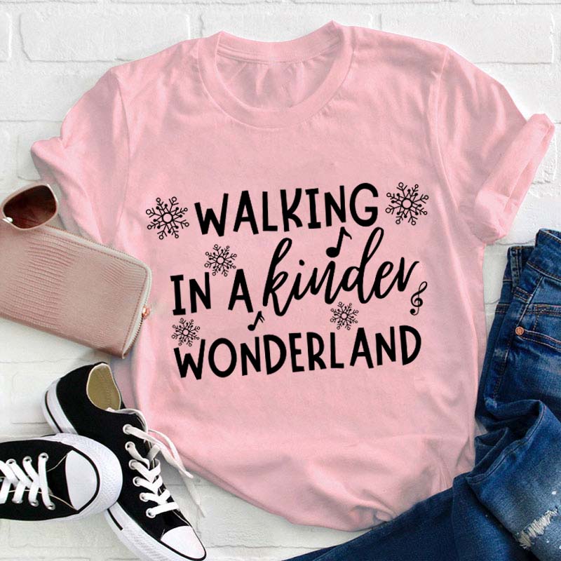Personalized Walking In A Wonderland Teacher T-Shirt